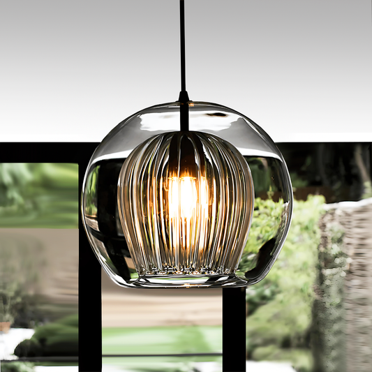Pleated Glass Pendant Light