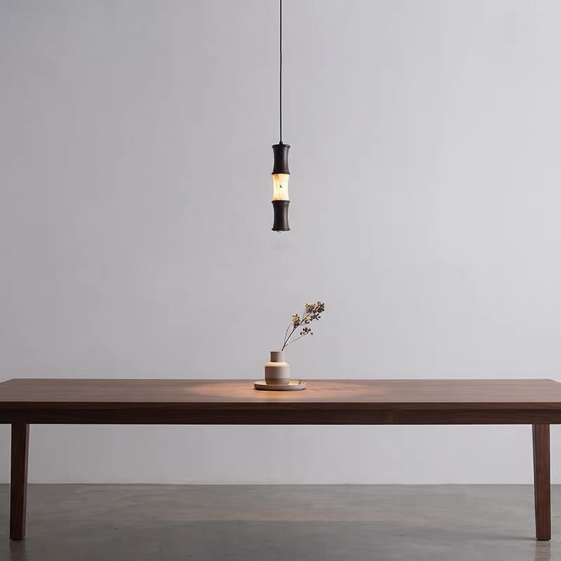 Tallo Alabaster Bamboo Pendant Light