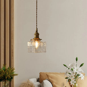 Jewel Glass Brass Pendant Light