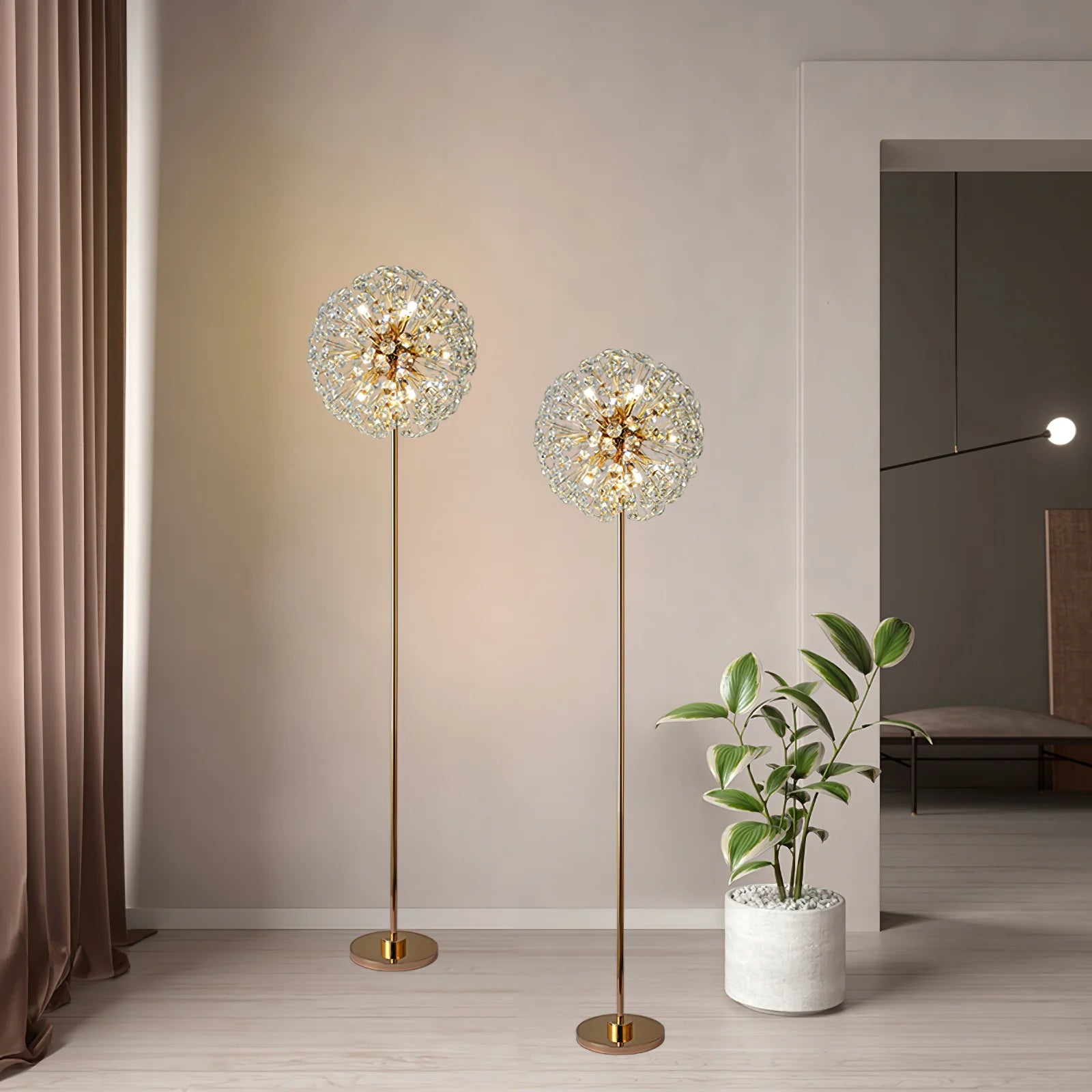 Crystal Dandelion Floor Lamp