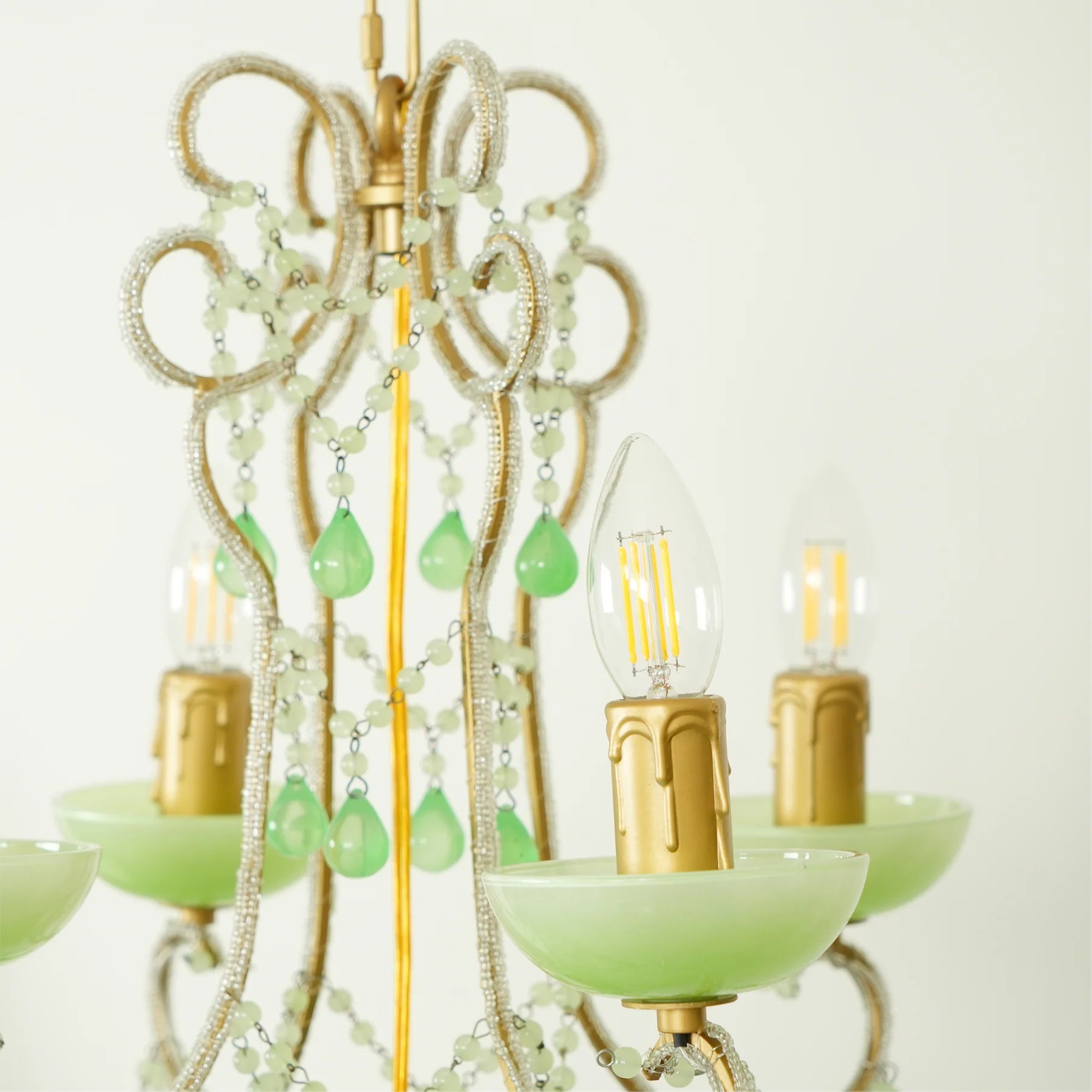 Murano Green Drops Chandelier