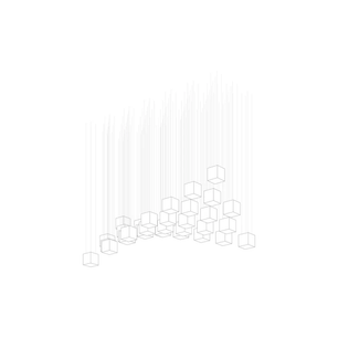 Square Multi Crystal Light Pendant Chandelier