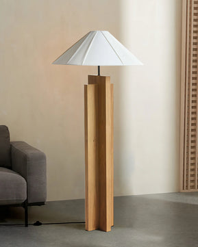 Crossbase Wood Floor Lamp