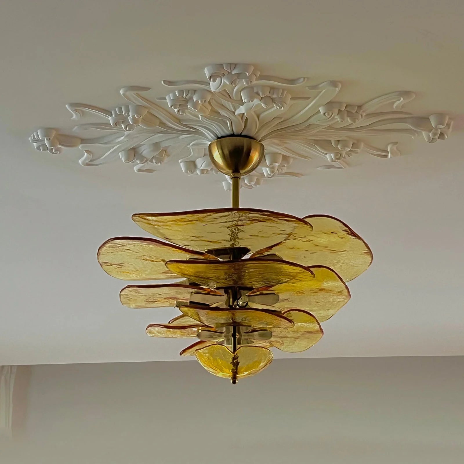Lotus Leaf Murano Chandelier