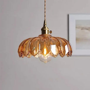 Retro Petal Glass Pendant Light S98