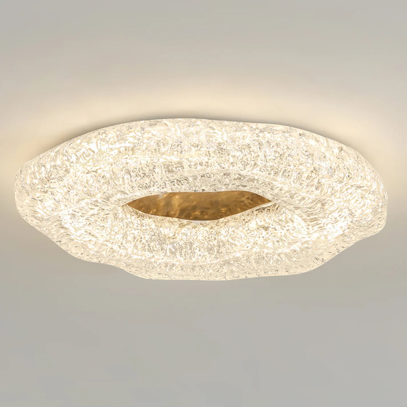 Glacial Pattern Resin Ceiling Light