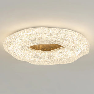 Glacial Pattern Resin Ceiling Light