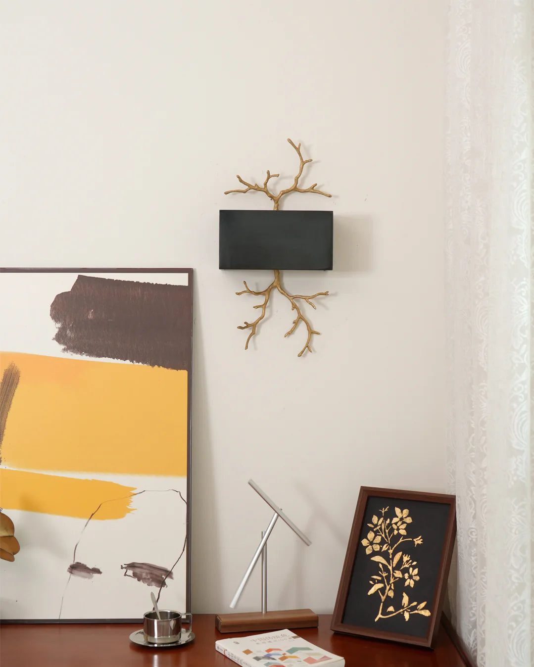 Brass Branch Wall Lamp