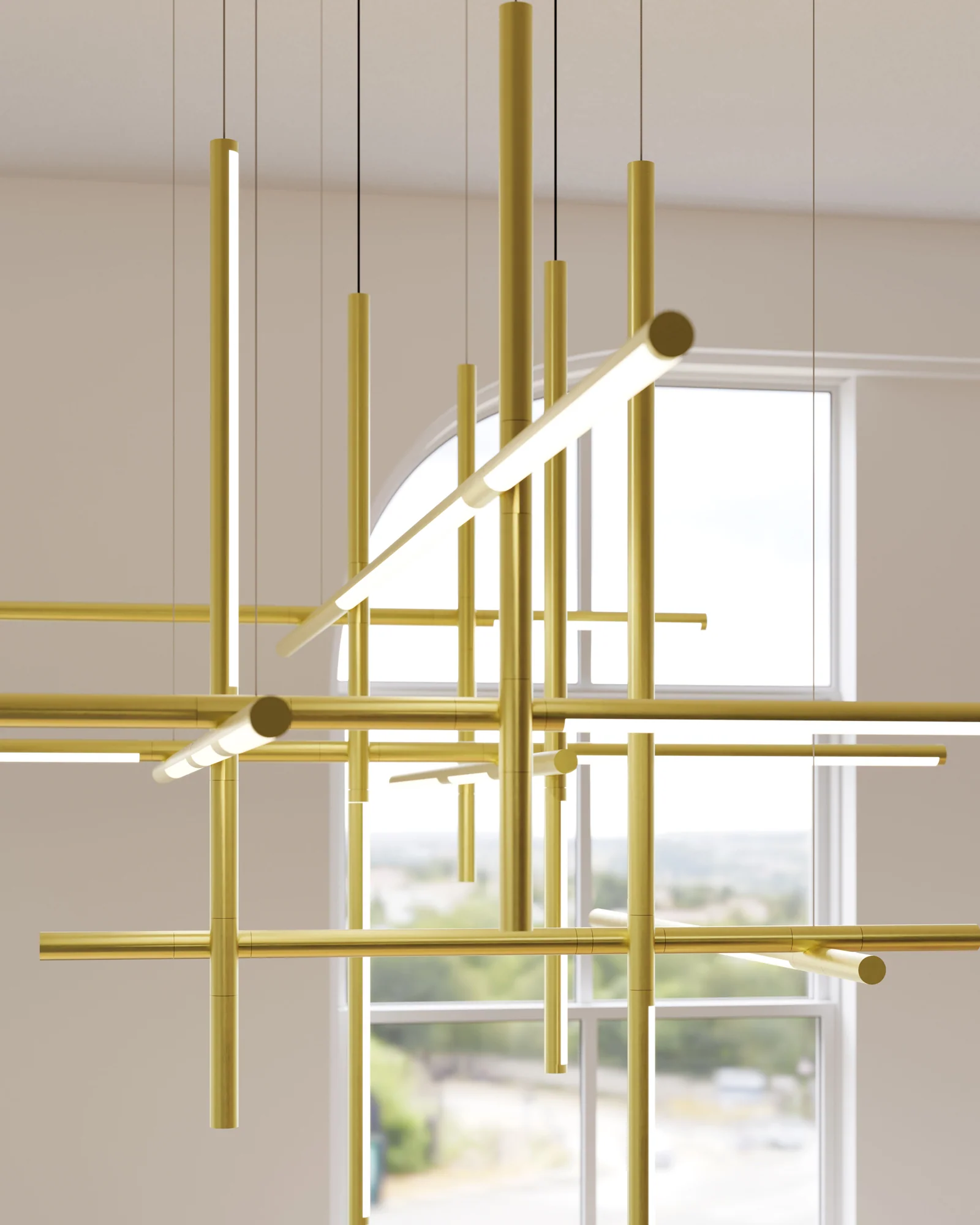 Geometric Linear Pendant Lights