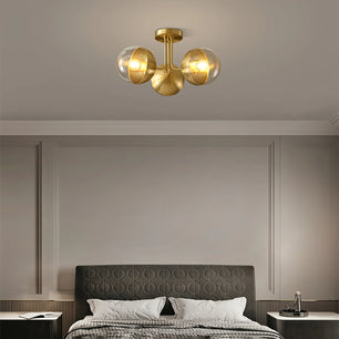 Brass Globulars Ceiling Lamp