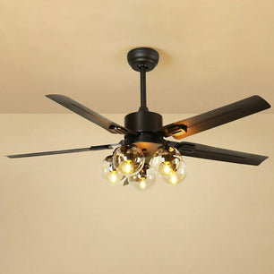 Glass Ball Ceiling Fan Light