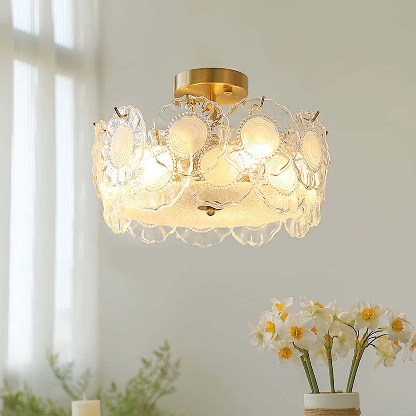 Pobllem Glass Ceiling Lamp