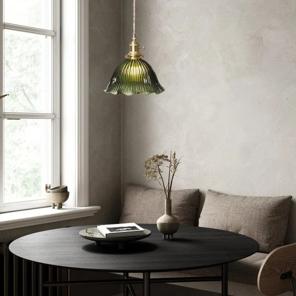 Nordic Retro Flower Glass Pendant Lamp S45