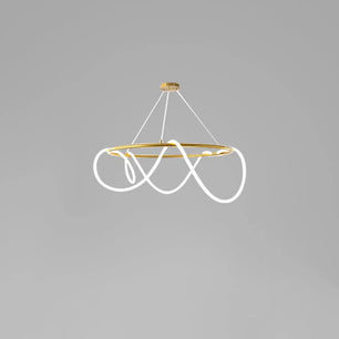 Serpentine Glow Gold Chandelier