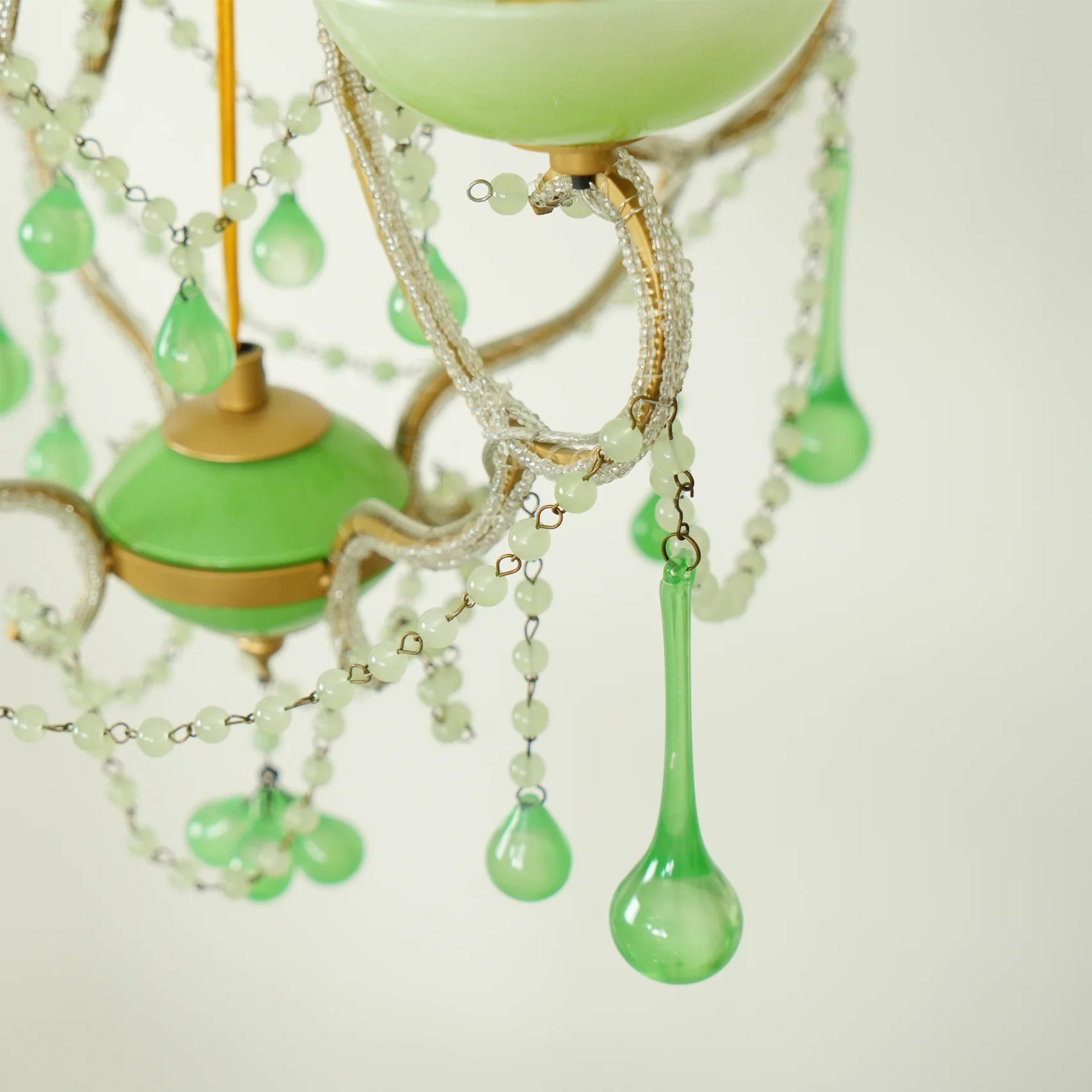 Murano Green Drops Chandelier