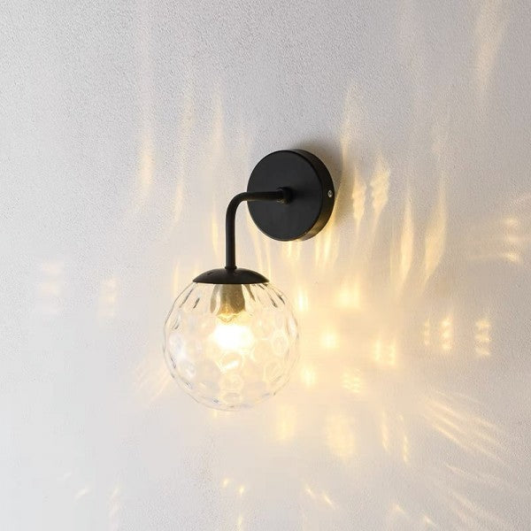 Modern Ficcas Metal Glass Polishing Wall Light for Bedroom Hallway