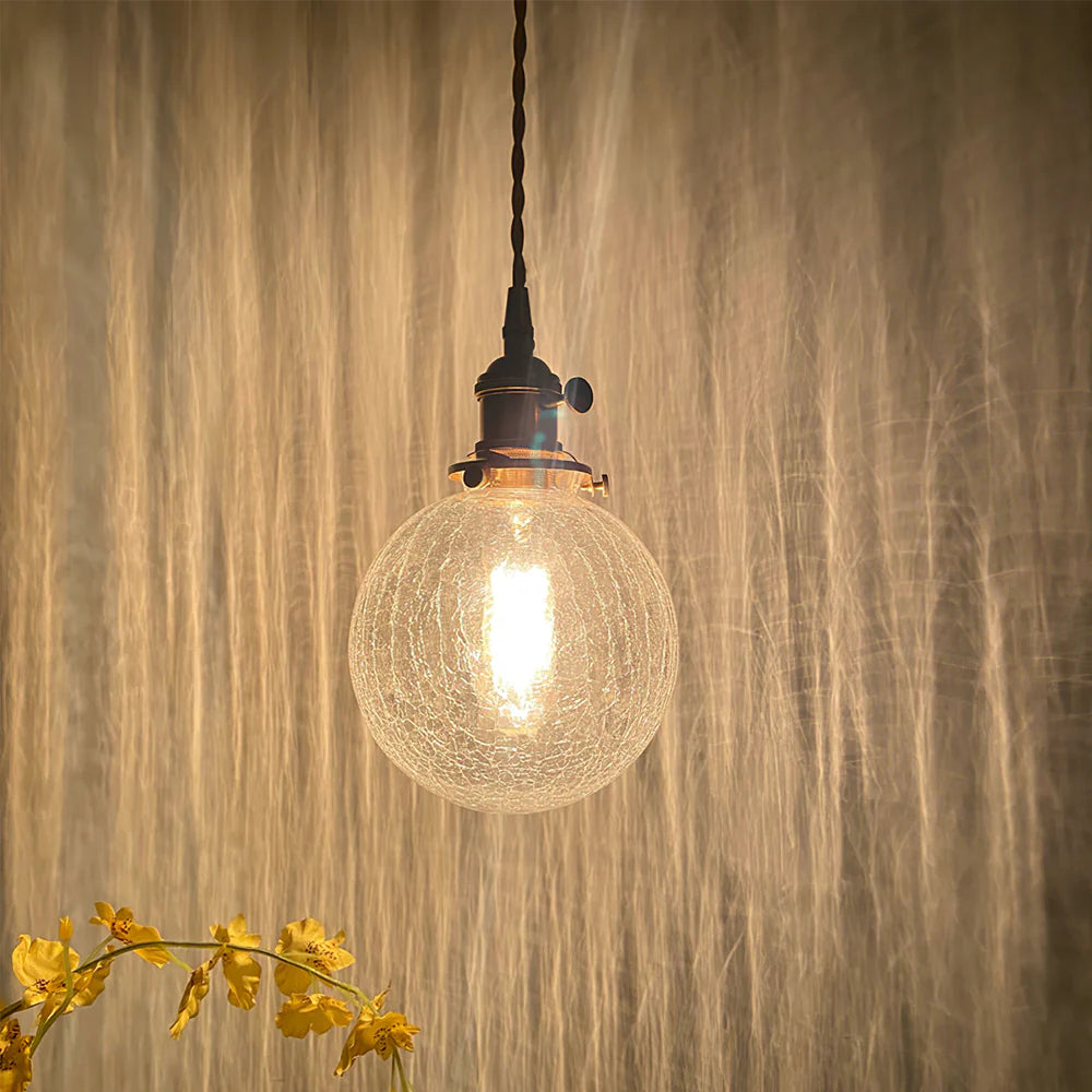 Crackle Glass Pendant Light