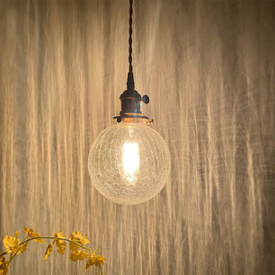 Crackle Glass Pendant Light