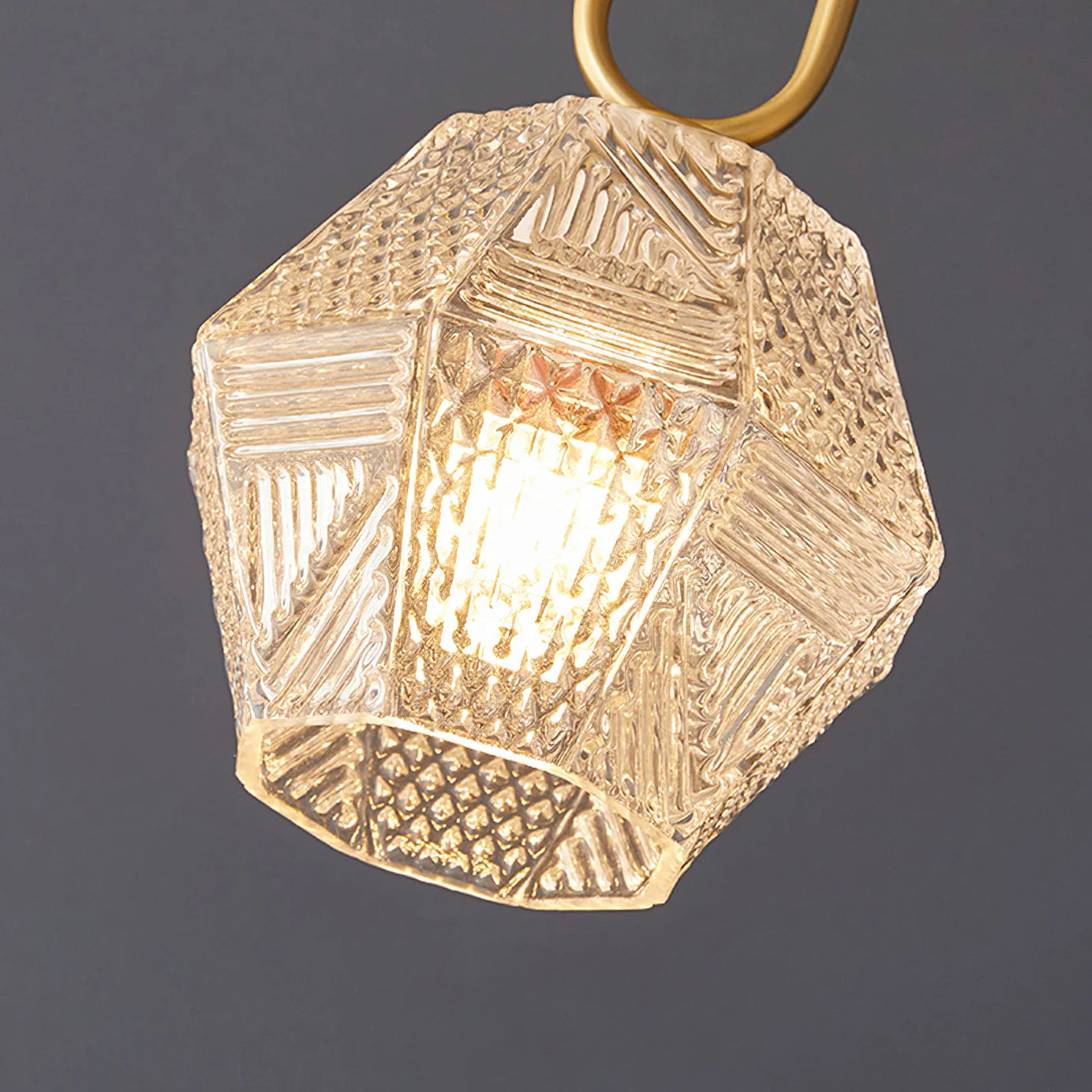 Diamond Cut Art Deco Ceiling Light