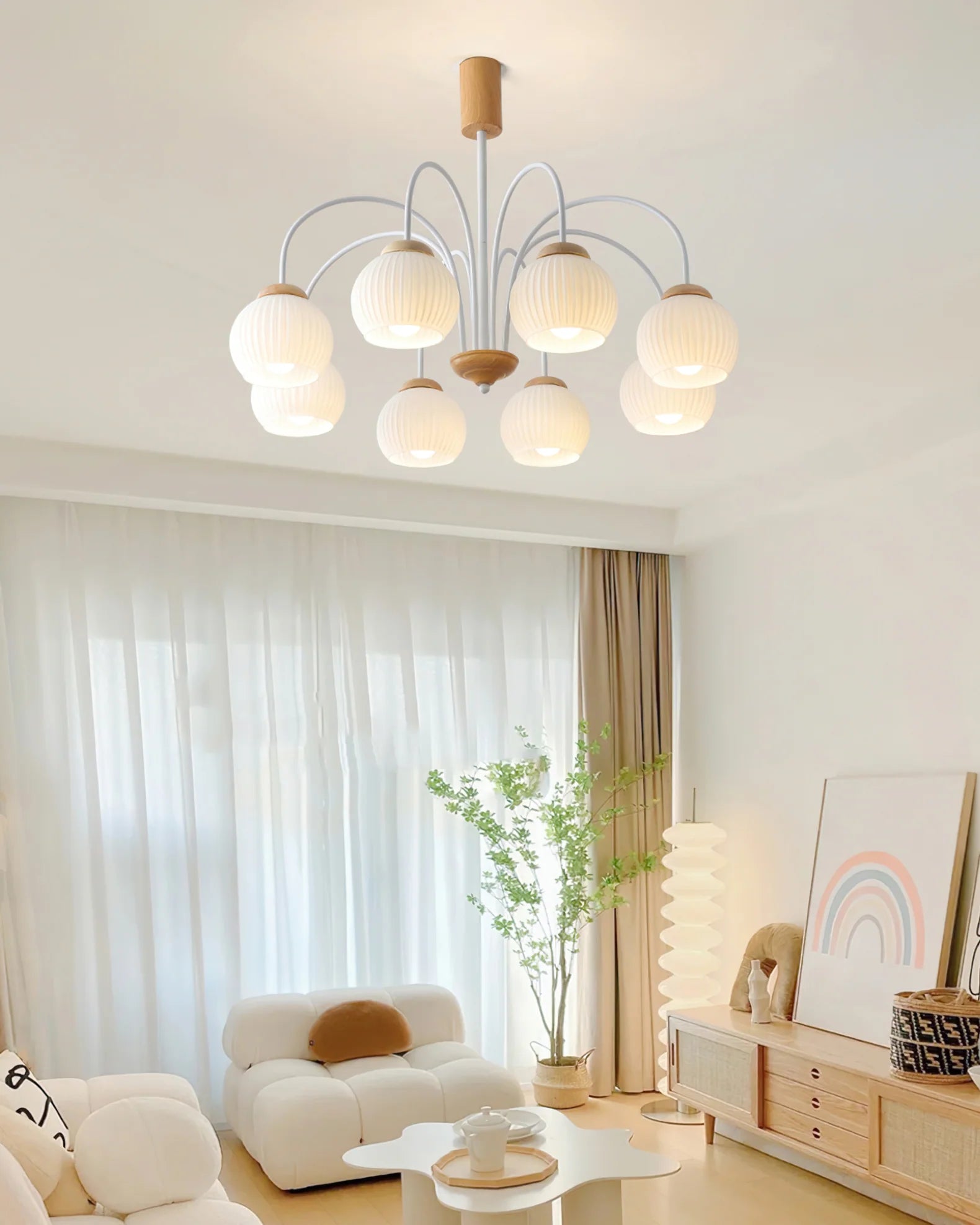 Molecural Wood Chandelier