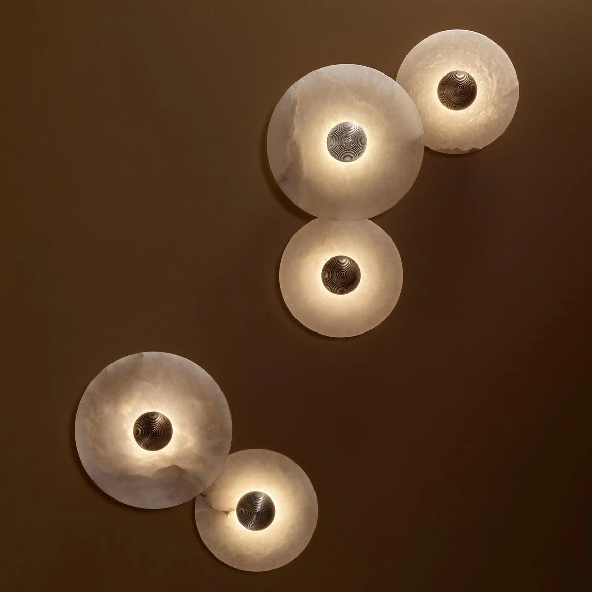 Round Alabaster Wall Lamp