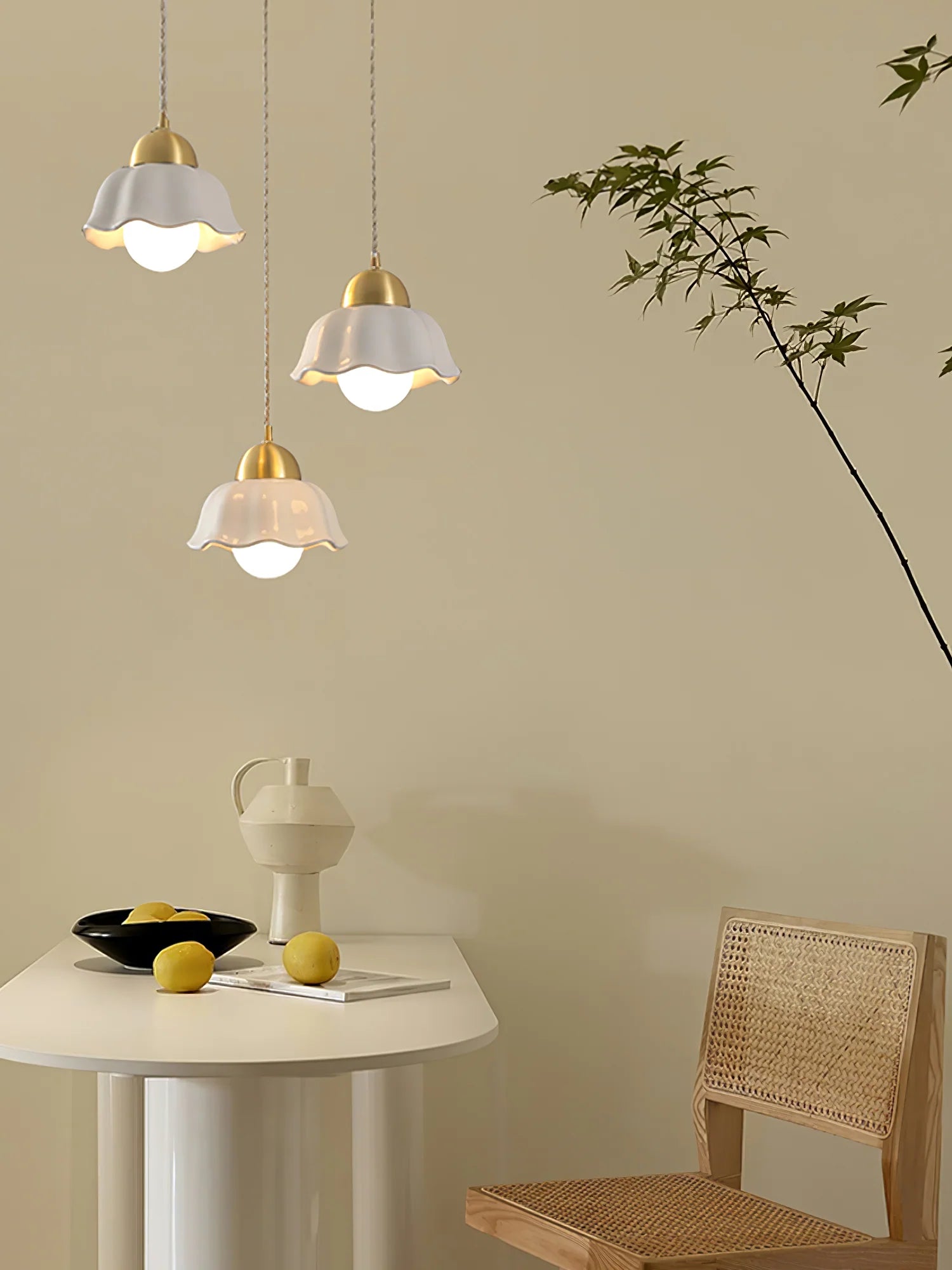 Ceramics Floral Pendant Light