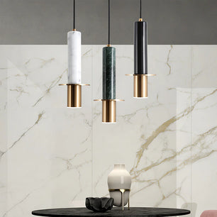 Marble Cylinder Pendant Light