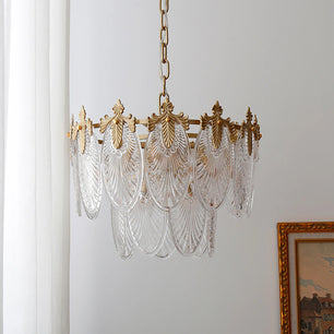 Brass Leaves Chandelier