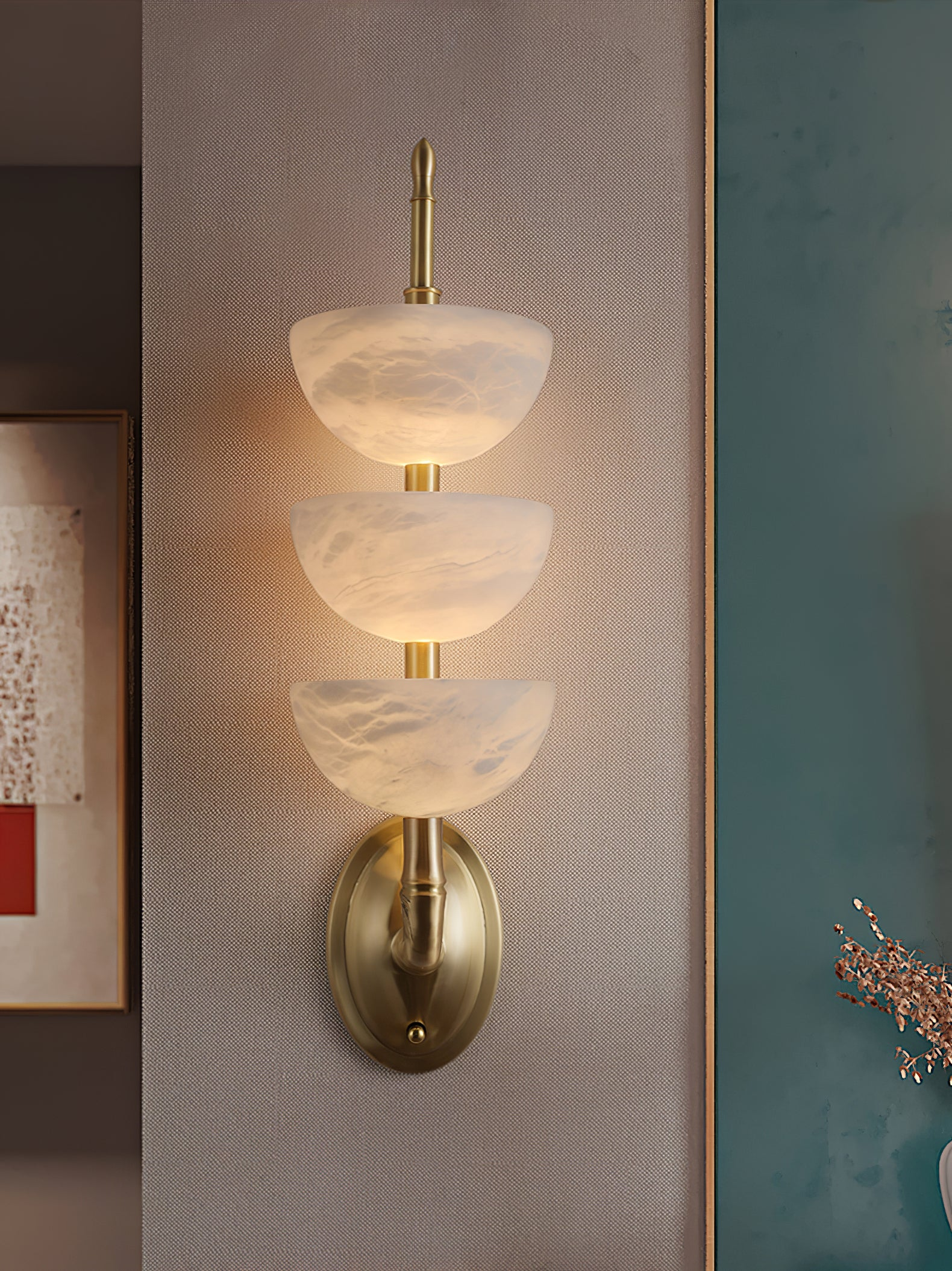 Faux Alabaster Wall Sconce
