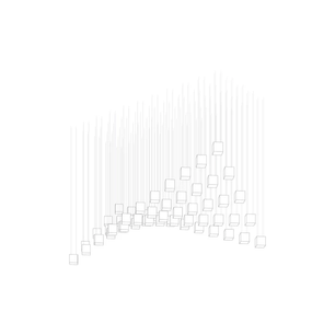 Square Multi Crystal Light Pendant Chandelier