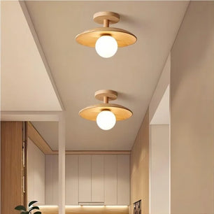 Rustic Wooden Ceiling Lamp S36