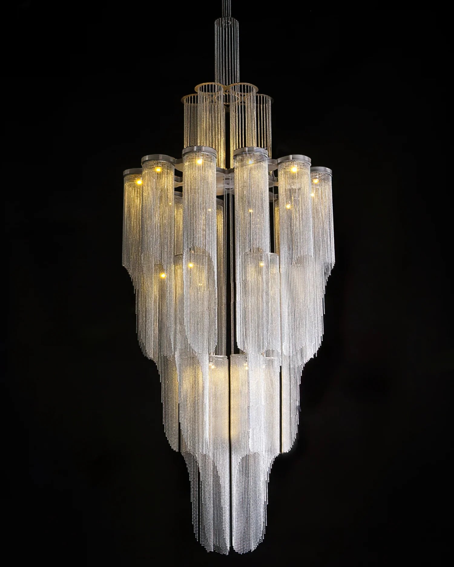 Cascade Silver Chandelier