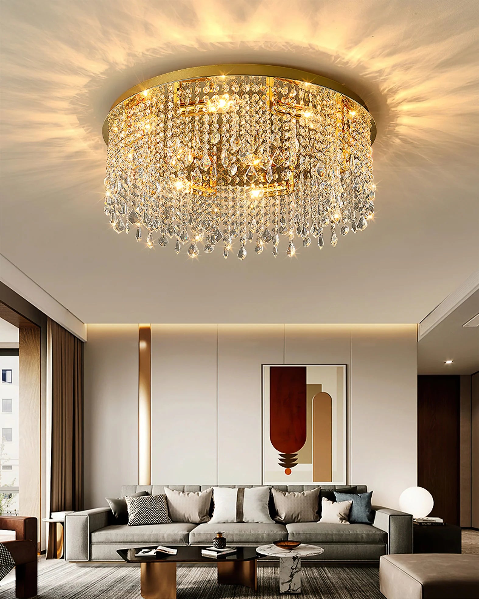 Beirio Crystal Ceiling Lamp