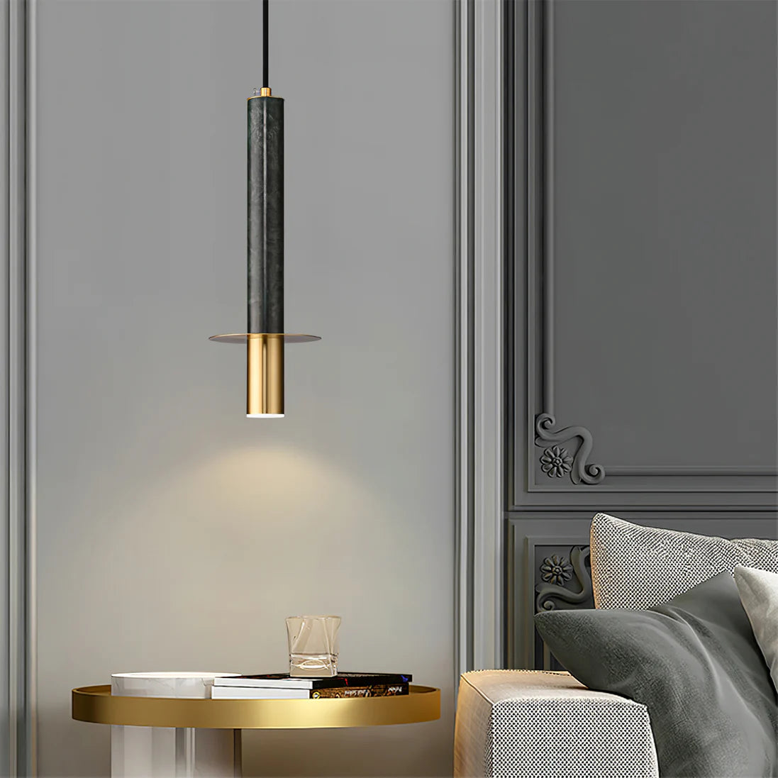 Marble Cylinder Pendant Light