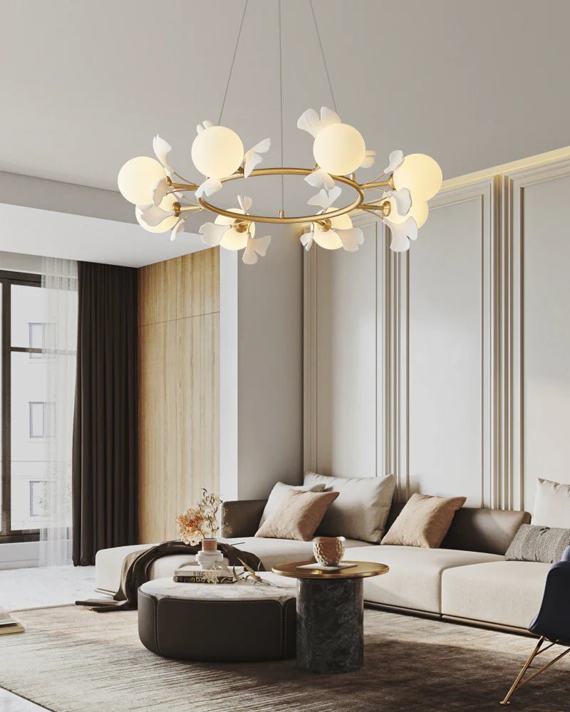 Allanie Gingko Round Chandelier