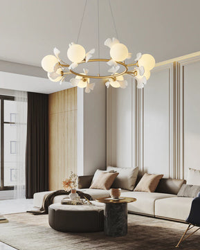 Allanie Gingko Round Chandelier