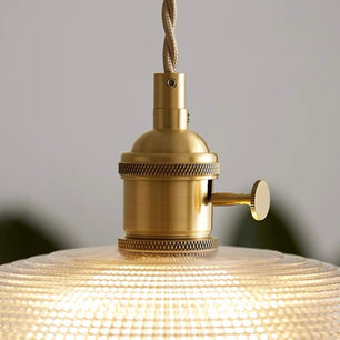 Vintage Copper Bowl Glass Pendant Light S121