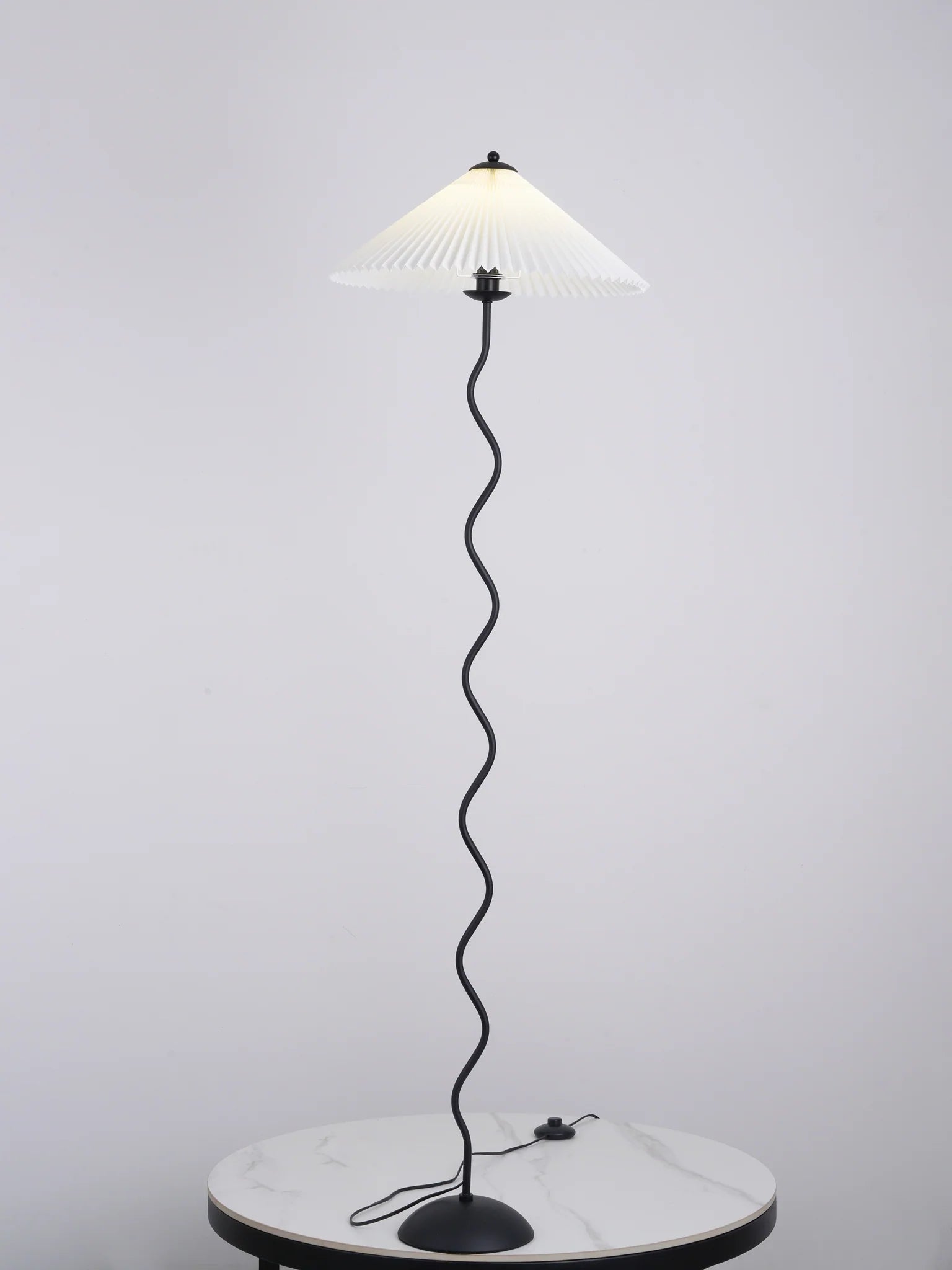 Wiggly Pleated Floor Lamp