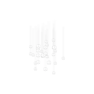 Square Multi Crystal Light Pendant Chandelier