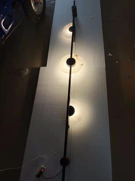 Black Slender Alabaster Wall Lamp