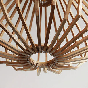 Wood Cage Pendant Lamp