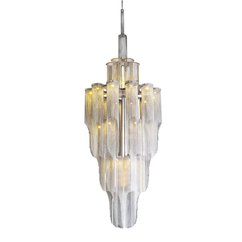 Cascade Silver Chandelier