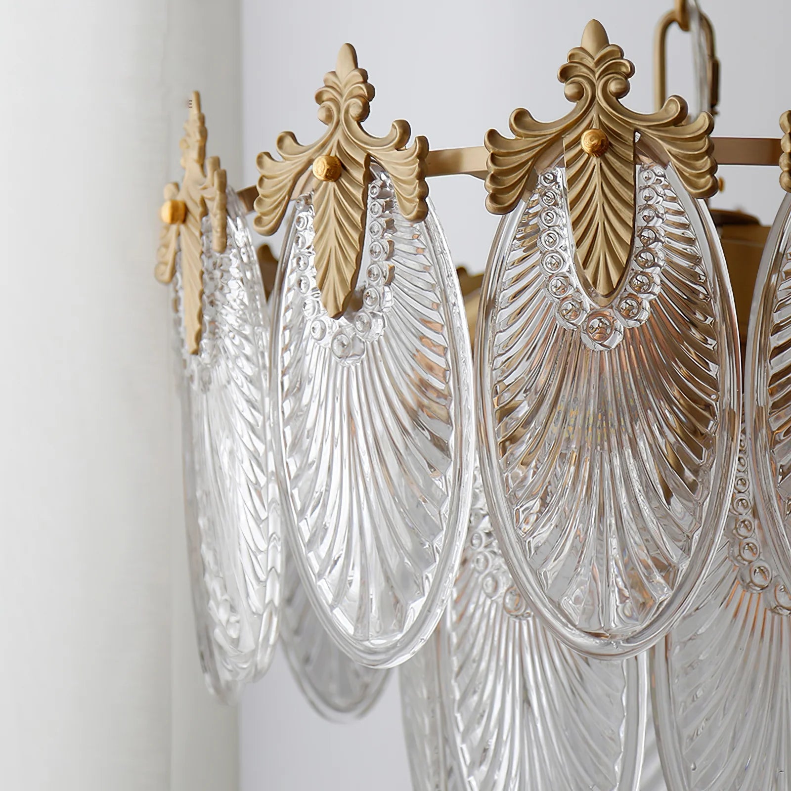 Brass Leaves Chandelier