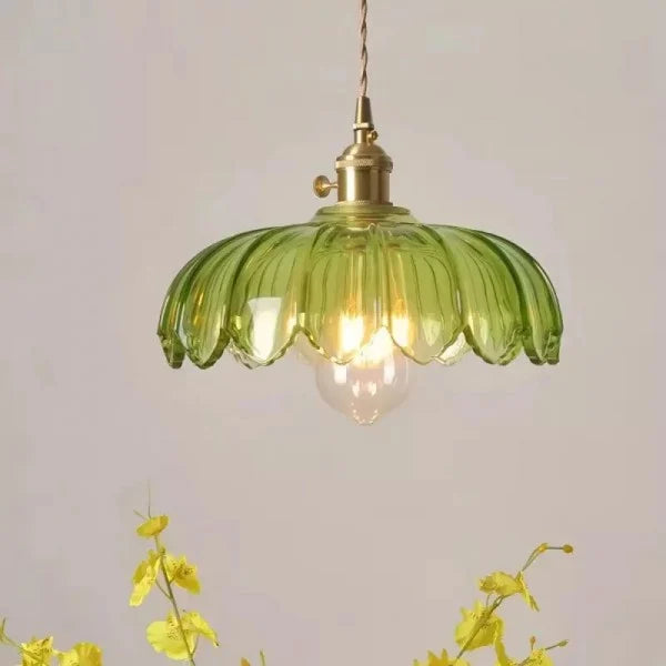 Retro Petal Glass Pendant Light S98