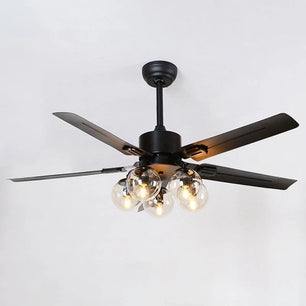 Glass Ball Ceiling Fan Light