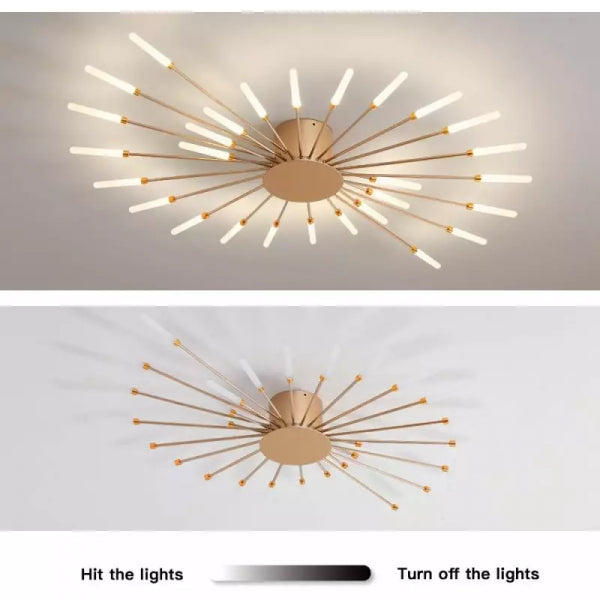 Sputnik Led Fireworks Flush Mount Ceiling Light S40