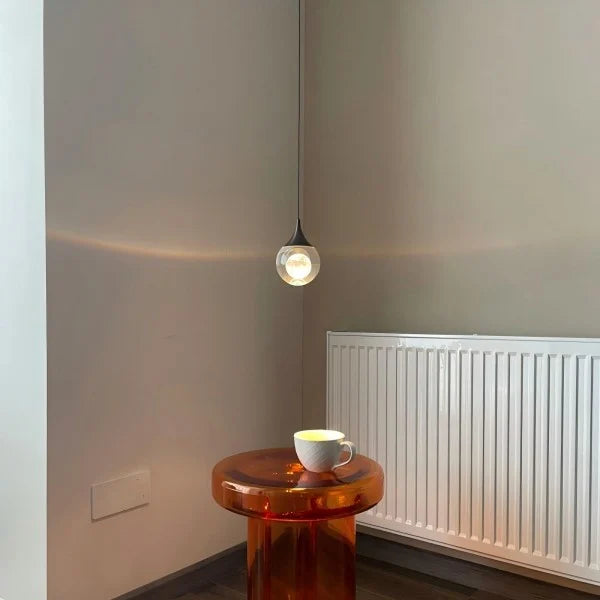 Moon Clear Glass Ball Pendant Light