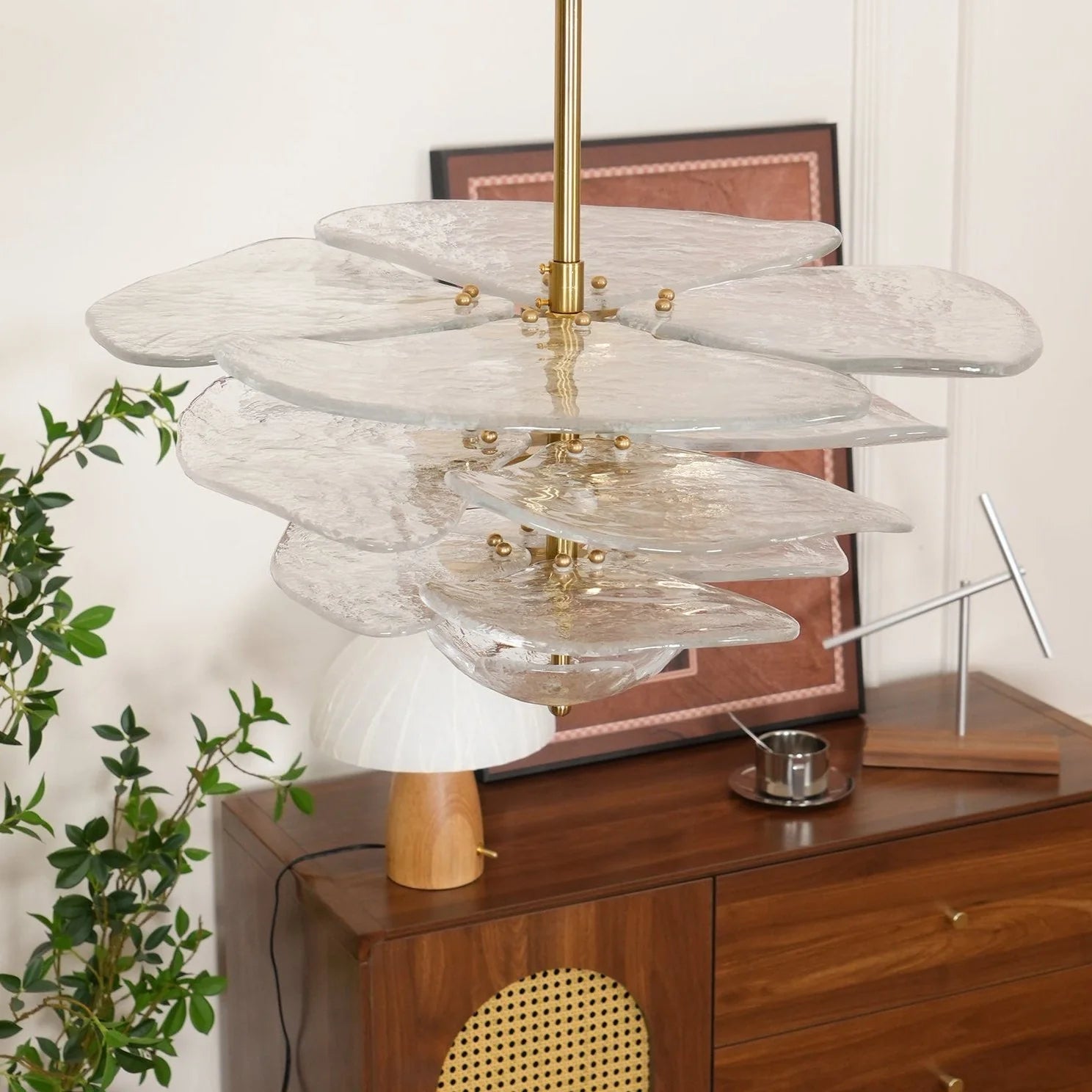 Lotus Leaf Murano Chandelier