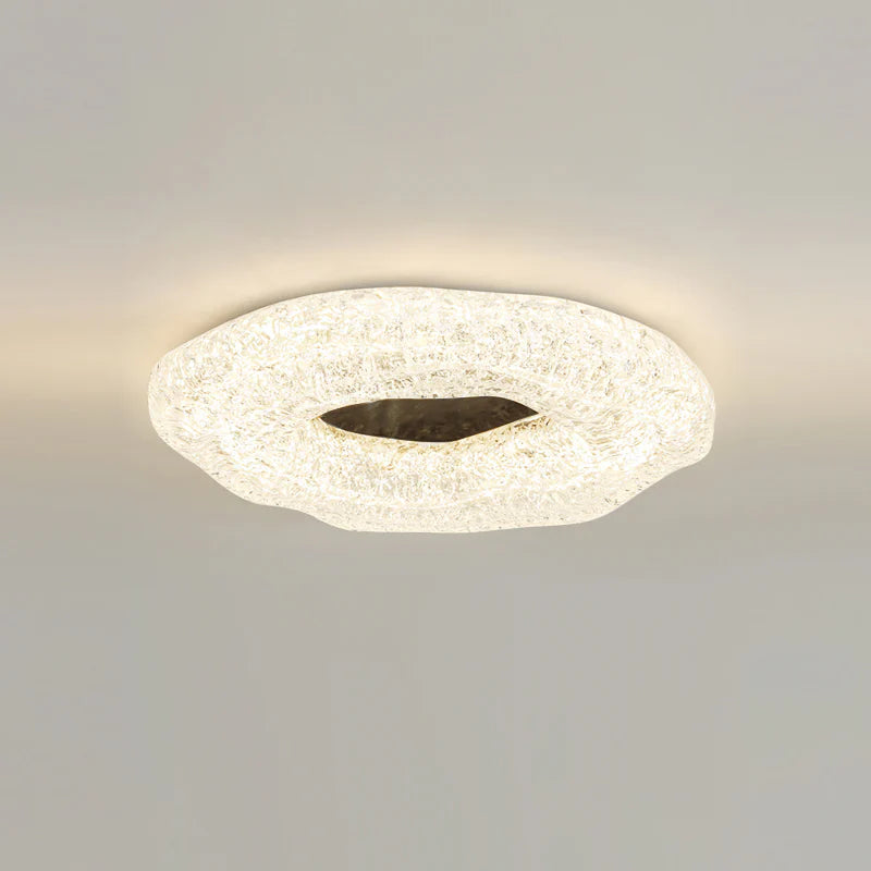 Glacial Pattern Resin Ceiling Light