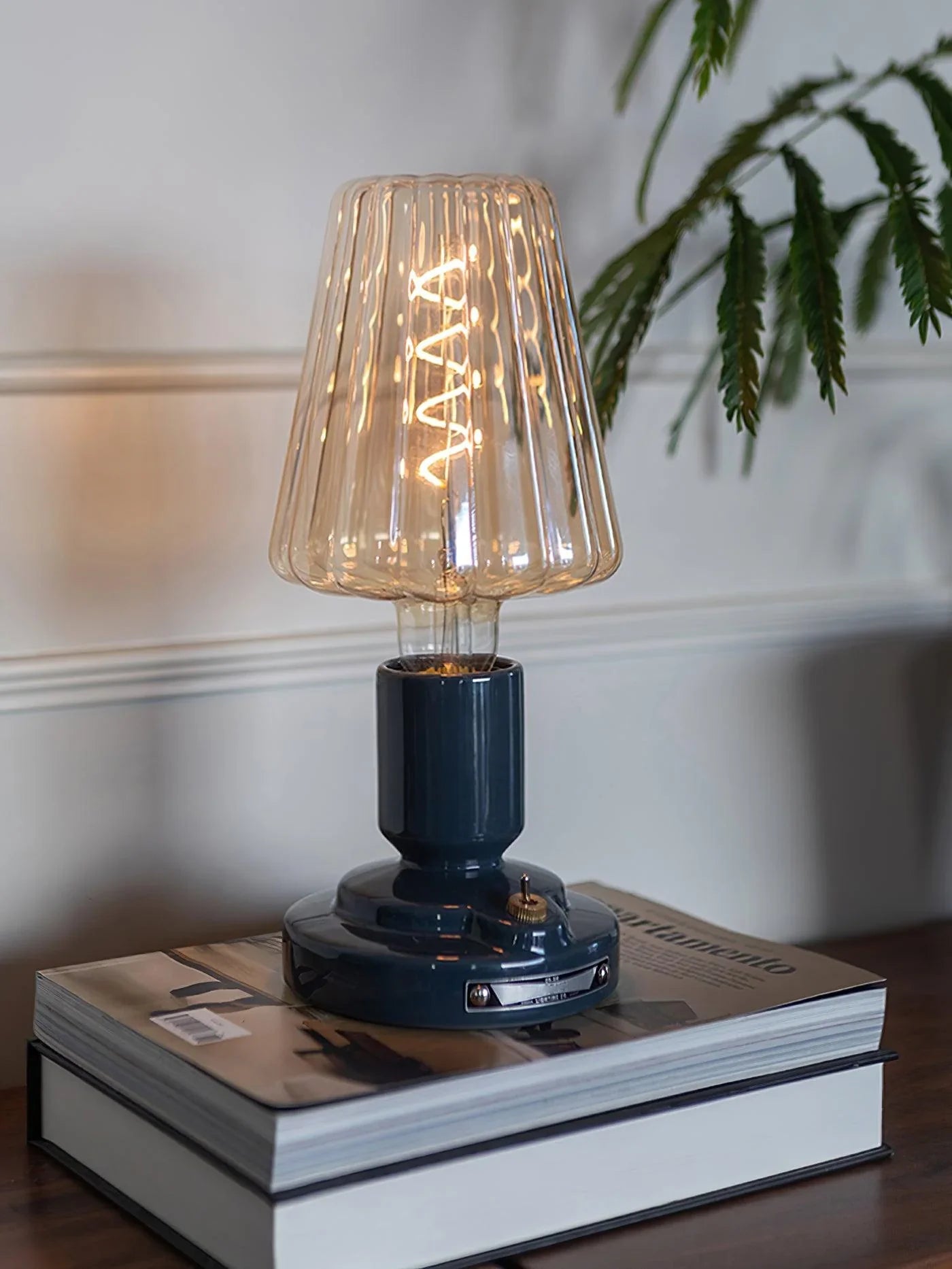 Mushroom Glass Desk Lamp